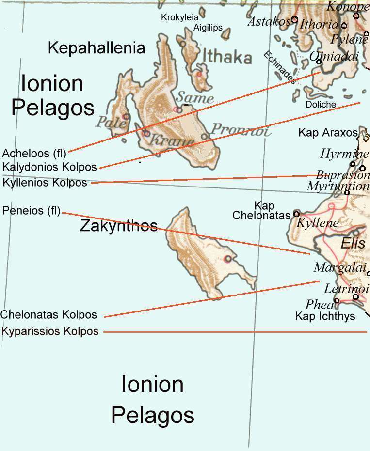 Ionisches Meer, Kephallenia, Ithaka, Zakynthos