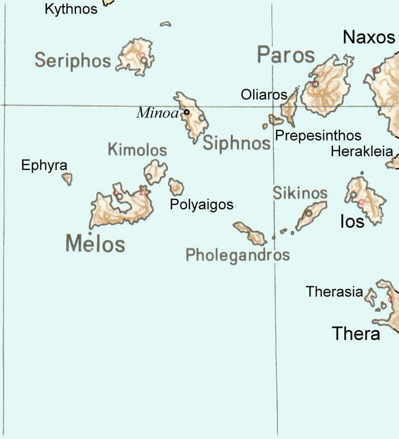 Kykladen, Seriphos, Paros, Siphnos, Melos, Sikinos, Pholegandros