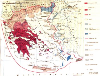 Landkarte Griechenland seit 1832