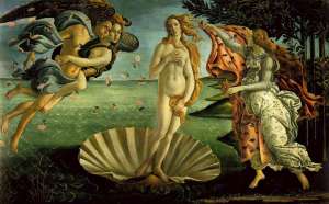 Botticelli: Geburt der Venus (ca.1485)