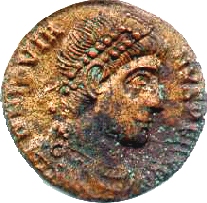 Iovianus mit Diadem, Bronze aus Sirmium