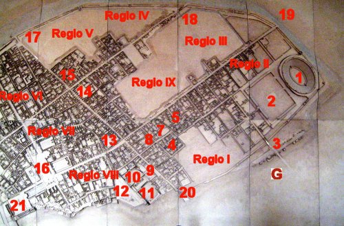 Plan von Pompeii (Osten)