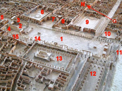 Modell des Forums in Pompeii